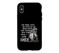 Carcasa para iPhone X/XS The Devil Saw Me with My Head Down Thought He'd Won Knights