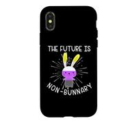 Carcasa para iPhone X/XS The Future Is Nonbinary Non Bunnary Enby NB Gender Queer