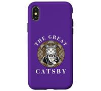 Carcasa para iPhone X/XS The Great Catsby, diseño Divertido de Gatos, Amante de los
