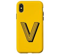 Carcasa para iPhone X/XS The Letter V Fun Big and Bold for Eventos Family Teams Group