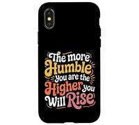 Carcasa para iPhone X/XS The More Humble You Are The Higher You Will Rise -