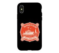 Carcasa para iPhone X/XS The Ocean is Calling I Must Go Shirt Cruiser, capitán de Barco