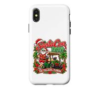 Carcasa para iPhone X/XS The Villages Florida SantaCon 2026 Carrito de Golf de Navidad