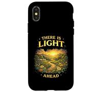 Carcasa para iPhone X/XS There Is Light Ahead Inspirador Esperanza Dicho edificante