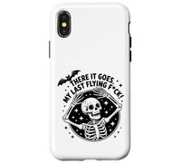 Carcasa para iPhone X/XS There It Goes - Arte de Logotipo Circular de Humor Esqueleto