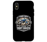 Carcasa para iPhone X/XS This Boy Loves Dirt Bikes Motocross Motocross Motocicleta Dirtbike Rider