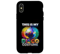 Carcasa para iPhone X/XS This Is My Disco Disfraz Rainbow Mirror Ball Party Dance