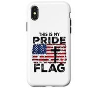 Carcasa para iPhone X/XS This Is My Pride Flag Jesus Cross USA American 4 of July