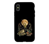 Carcasa para iPhone X/XS Three Frogs Moon Vintage Amphibian Cottagecore Art