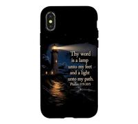 Carcasa para iPhone X/XS Thy Word is a Lamp Unto My Feet - Psalm 119:10 Faith Verse