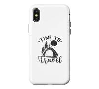 Carcasa para iPhone X/XS Tiempo para Viajar Camping Vacaciones Libertad
