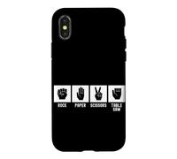 Carcasa para iPhone X/XS Tijeras de Papel de Roca Sierra de Mesa Divertido Carpintero Carpintería