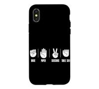 Carcasa para iPhone X/XS Tijeras de Papel de Roca Sierra de Mesa Divertido Carpintero para carpintería