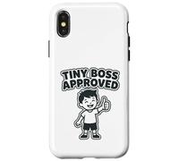 Carcasa para iPhone X/XS Tiny Boss Approved - Divertido gráfico humorístico para niños pequeños