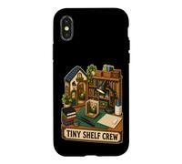 Carcasa para iPhone X/XS Tiny Shelf Crew Miniatura Estantería de Libros, Pequeña Mesa
