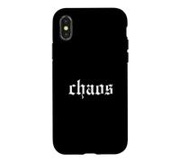Carcasa para iPhone X/XS Tipografía de la Vieja Escuela del Caos