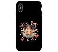 Carcasa para iPhone X/XS Tiranosaurio Tiranosaurio Rex Corazón de San Valentín T-Rex