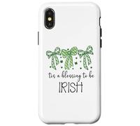 Carcasa para iPhone X/XS Tis a Blessing to be Irish Blessings St Patricks Lucky Women