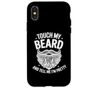 Carcasa para iPhone X/XS Toca mi Barba y Dime Que Soy Bonita - Funny Beard