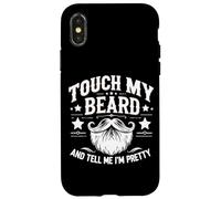 Carcasa para iPhone X/XS Toca mi Barba y Dime Que Soy Bonita - Funny Beard
