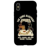 Carcasa para iPhone X/XS Tocadiscos Sonic Blueprint Black History Music Evolution DJ