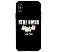 Carcasa para iPhone X/XS Todavía Juega con Azulejos Rummikub Divertido Juego de Palabras