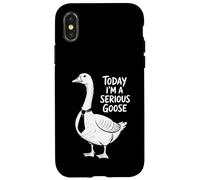 Carcasa para iPhone X/XS Today I'm a Serious Goose Funny Office Work Humor