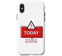 Carcasa para iPhone X/XS Today is The Day of Salvation 2 Cor. 6:2 Evangelism Gospel