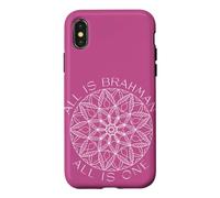 Carcasa para iPhone X/XS Todo es Brahman, Todo es uno, Yoga, Unicidad, Mandala Art