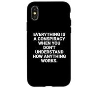 Carcasa para iPhone X/XS Todo es una Cita de conspiración Pensamiento crítico