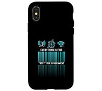 Carcasa para iPhone X/XS Todo está Bien Confía en tu identificación Digital de sátira del Gobierno