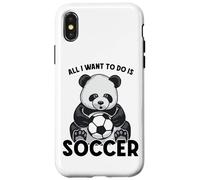 Carcasa para iPhone X/XS Todo lo Que Quiero Hacer en Panda Soccer es Cute Bear Player