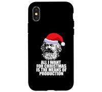 Carcasa para iPhone X/XS Todo LO Que Quiero Navidad Medios DE PRODUCCIÓN Karl Marx Fun Meme