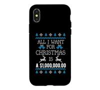 Carcasa para iPhone X/XS Todo lo Que Quiero para Navidad es un millón de dólares Divertido Dinero Efectivo