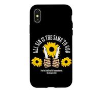 Carcasa para iPhone X/XS Todo Pecado Es Igual Ante Dios Diseño de Girasol