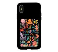Carcasa para iPhone X/XS Todos Somos Diferentes Ninguno de Nosotros es Menos Consciente del Autismo