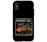 Carcasa para iPhone X/XS Tokio Japón Midnight Train Vintage Rail Otaku Fan Souvenir