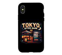 Carcasa para iPhone X/XS Tokyo After Dark Vinyl Running Coffee Japonés Music Lover