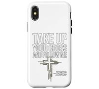 Carcasa para iPhone X/XS Toma tu Cruz y sígueme: Jesús