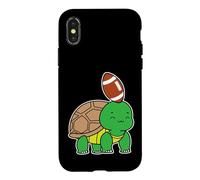 Carcasa para iPhone X/XS Tortuga Juega fútbol Americano