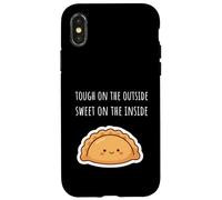 Carcasa para iPhone X/XS Tough On The Outside Sweet On The Inside Empanada Amantes
