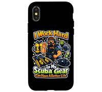 Carcasa para iPhone X/XS Trabajo Duro para Que mi Equipo de Buceo Pueda Tener una Vida Mejor buceando