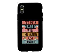 Carcasa para iPhone X/XS Tráeme una Copa de Vino, Esta tía Acaba de Cumplir 85 años