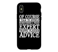Carcasa para iPhone X/XS Traffic Flagger Apparel - El Mejor diseño Divertido de Banderas