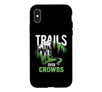 Carcasa para iPhone X/XS Trails Over Crowds Senderismo Lento Naturaleza Calma