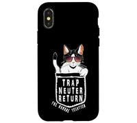 Carcasa para iPhone X/XS Trap Neuter Return (TNR) The Humane Solution Bolsillo para Gatos