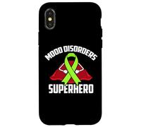 Carcasa para iPhone X/XS Trastornos del Estado de ánimo Superhero Warrior Fighter Cinta Verde Lima