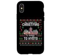 Carcasa para iPhone X/XS Travel To Kyoto Japón Pagoda Christmas Ugly Xmas Sweater