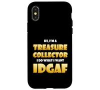 Carcasa para iPhone X/XS Treasure Collector Idgaf Pirate Hunter Gold Coin Collections