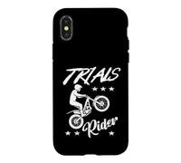 Carcasa para iPhone X/XS Trials Rider Motocicleta acrobática Motorsport Trial Bike Ride